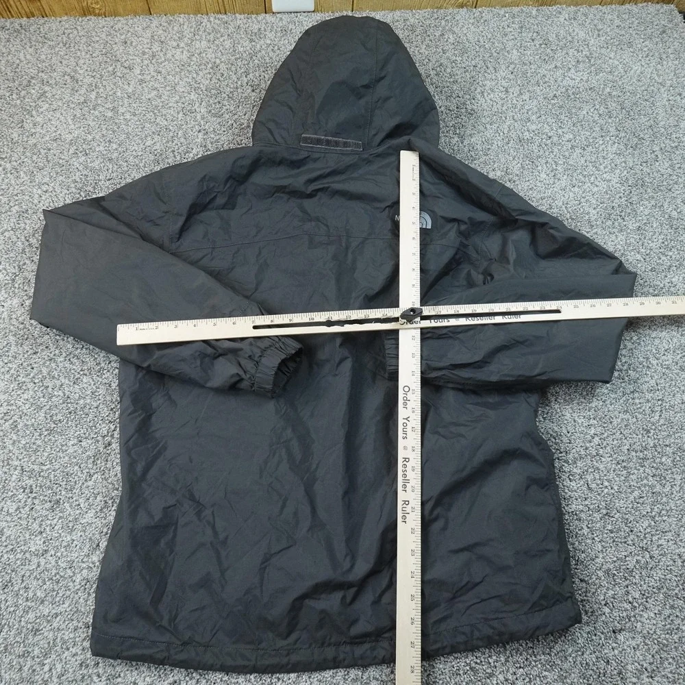North Face Jacket Mens L Gray Dryvent Waterproof Full Zip Windbreaker Coat Hike